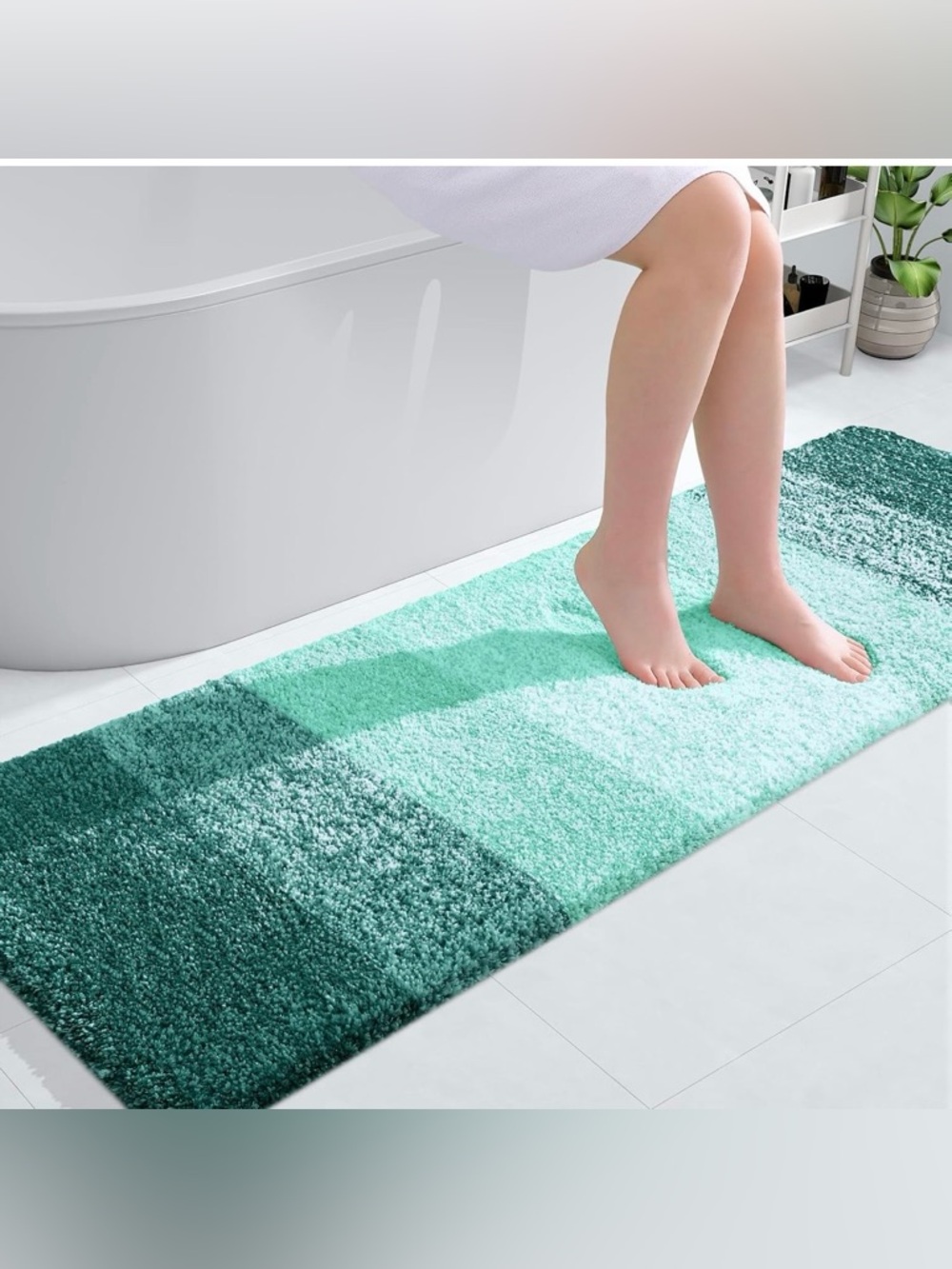 OLANLY Bathroom Runner Rugs Mat 59x20